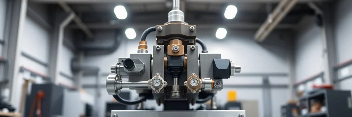 Detailed photo of an advanced spannsysteme pneumatisch with pneumatic cylinders and control valves, emphasizing precision clamping technology for manufacturing applications.