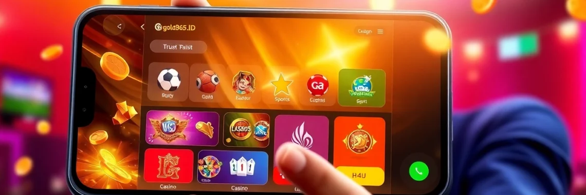 Secure gold365 ID platform on mobile device with sports betting and casino features, highlighting ease of access and trust for Indian users.
